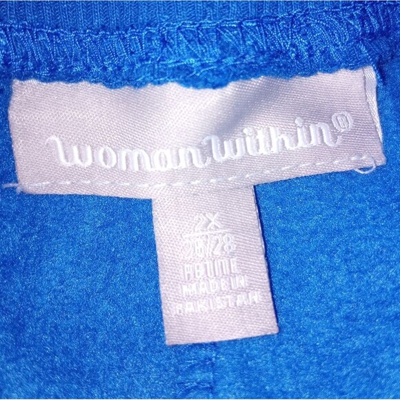 Women Within Blue Better Fleece Cargo Sweatpant Size 26/28 NWT - Picture 3 of 4